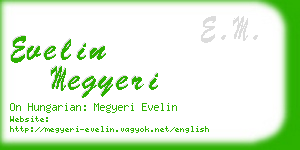 evelin megyeri business card